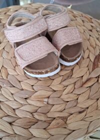 Home 6 baby delite sandaletti glitter sughero rosa nude